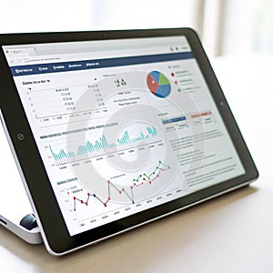 Web Analytics Report isolated on white background