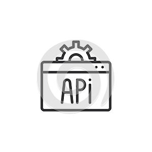 Web API outline icon