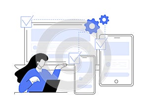 Web app abstract concept vector illustration.