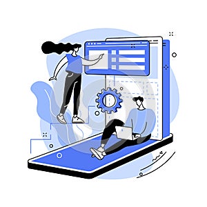 Web application design abstract concept vector illustration.