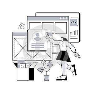 Web application design abstract concept vector illustration