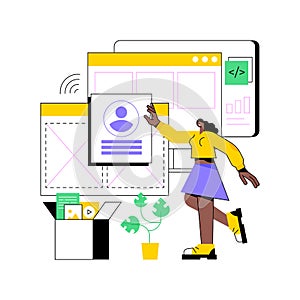 Web application design abstract concept vector illustration