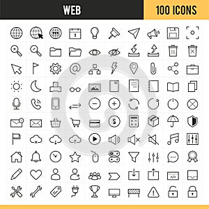 Web and Application icons. Vector illustration.