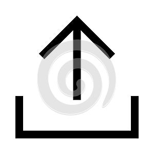 Arrow glyph flat vector icon