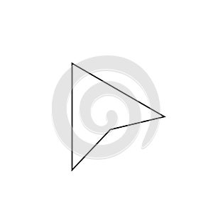 Web Arrow Cursor Icon Vector on White Background. Computer Mouse Pointer Symbol