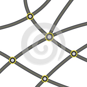 Web of ashalted roads vector