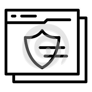 Web authentication icon outline vector. Two factor verification