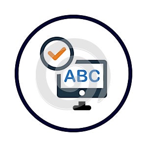 web, autocorrect, computer, online text autocorrect icon