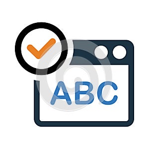 web, autocorrect, computer, online text autocorrect icon