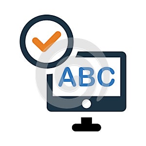 web, autocorrect, computer, online text autocorrect icon