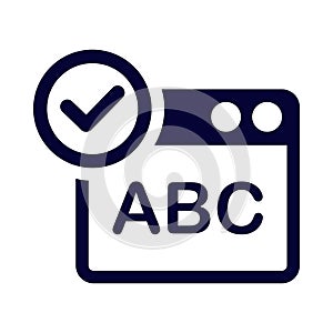 web, autocorrect, computer, online text autocorrect icon