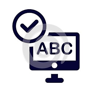 web, autocorrect, computer, online text autocorrect icon