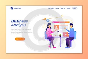 web banner background vector for data analysis, digital marketing, teamwork, business strategy and analysis