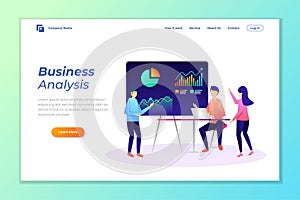 web banner background vector for data analysis, digital marketing, teamwork, business strategy and analysis
