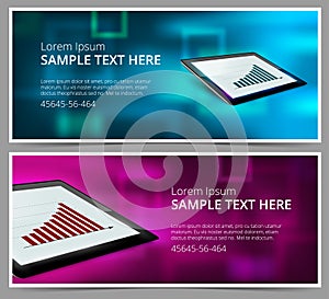 Web banner block. Header layout template. Creative abstract