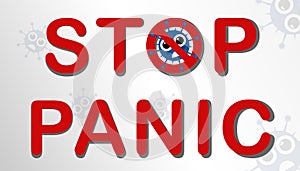 Web banner for campaigning against panic for viral diseases and quarantine, the concept of calm and human health