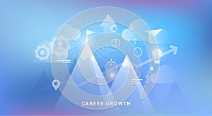 Web banner of career growth