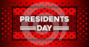 Web banner congratulations on the president`s day