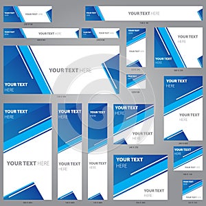 Web Banner Design Template Vector Set