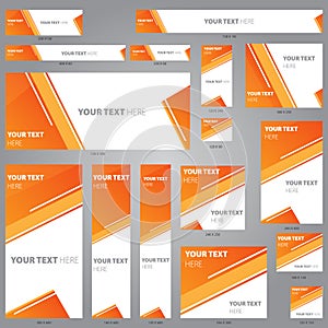 Web Banner Design Template Vector Set