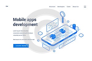 Web banner for mobile apps development service