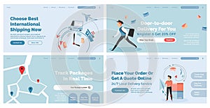 Web banner set with post shipment service offers