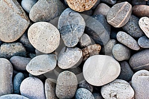 Web banner smooth pebbles. Sea stone texture background