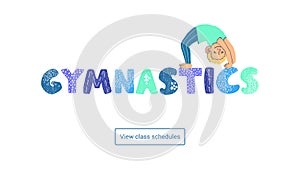 Web banner template Gymnastics Classes for Kids