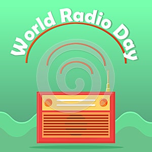 Web banner to the world radio day.