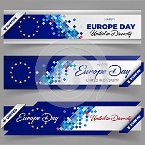 Web banners for celebration of Europe Day