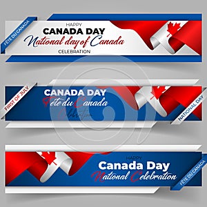 Web banners for celebration National day of Canada