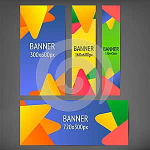 Web banners with color insets