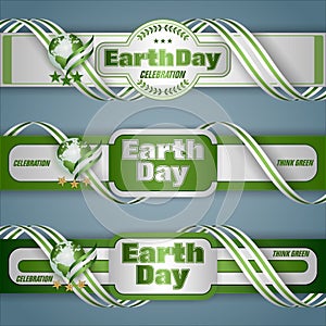 Web banners for Earth day celebration