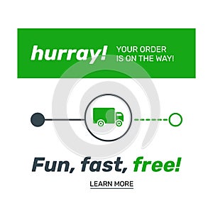 Web banners for the online shopping delivery