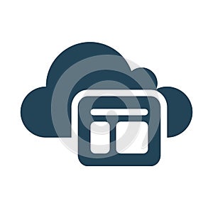 Web based software. Cloud Computing Icon.