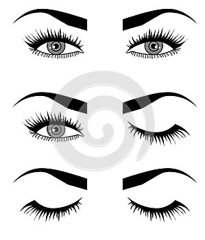 Web beautiful sexy women eyes makeup