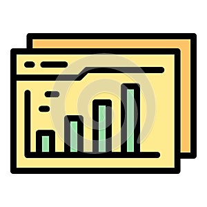 Web benchmark icon vector flat