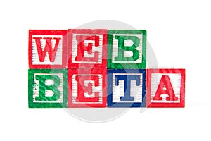 Web Beta - Alphabet Baby Blocks on white