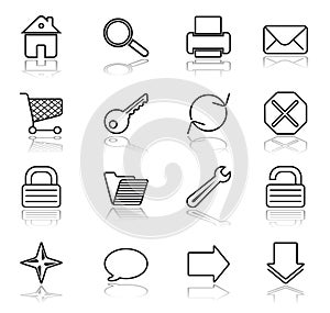 Web black on white icons