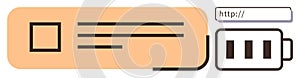 Web Browser Address Bar with Search and Loading Progress Indicator