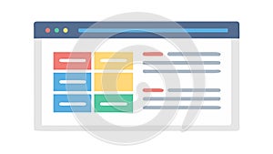 Web browser dashboard, modern data presentation interface, vector design Generative AI