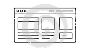 Web Browser Interface Development Coding Programming Vector, vector design Generative AI