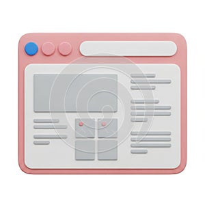 Web browser interface icon isolated on white background