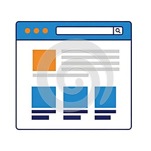 Web browser interface icon isolated on white background