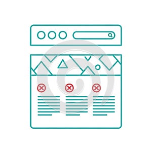 Web browser interface icon isolated on white background