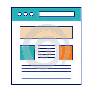 Web browser interface icon isolated on white background