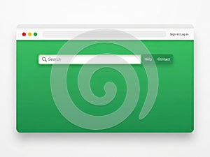 Web browser interface search bar isolated on white background
