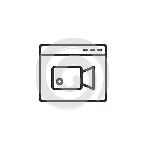 Web browser line icon