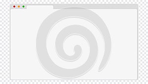 Web browser mockup window in light mode modern flat simple line. web interface blank. Frame screen webpage ui template