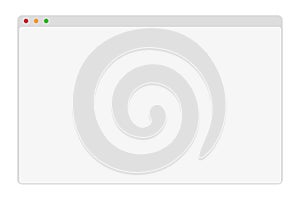 Web browser mockup window in light mode modern flat simple line. web interface blank. Frame screen webpage ui template